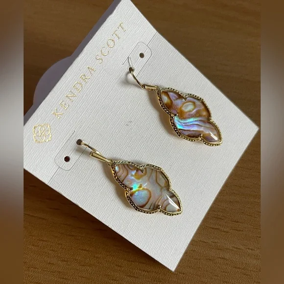 NWT Kendra Scott Abbie Drop Abalone Earrings - Picture 4 of 6